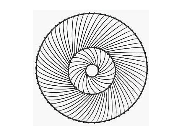 Corbeille à Fruits en Métal "Torsade" 30cm Noir