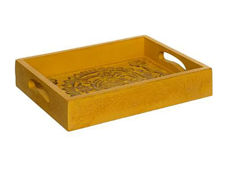 Lot de 3 Plateaux "Idylle Folk" 45cm Multicolore