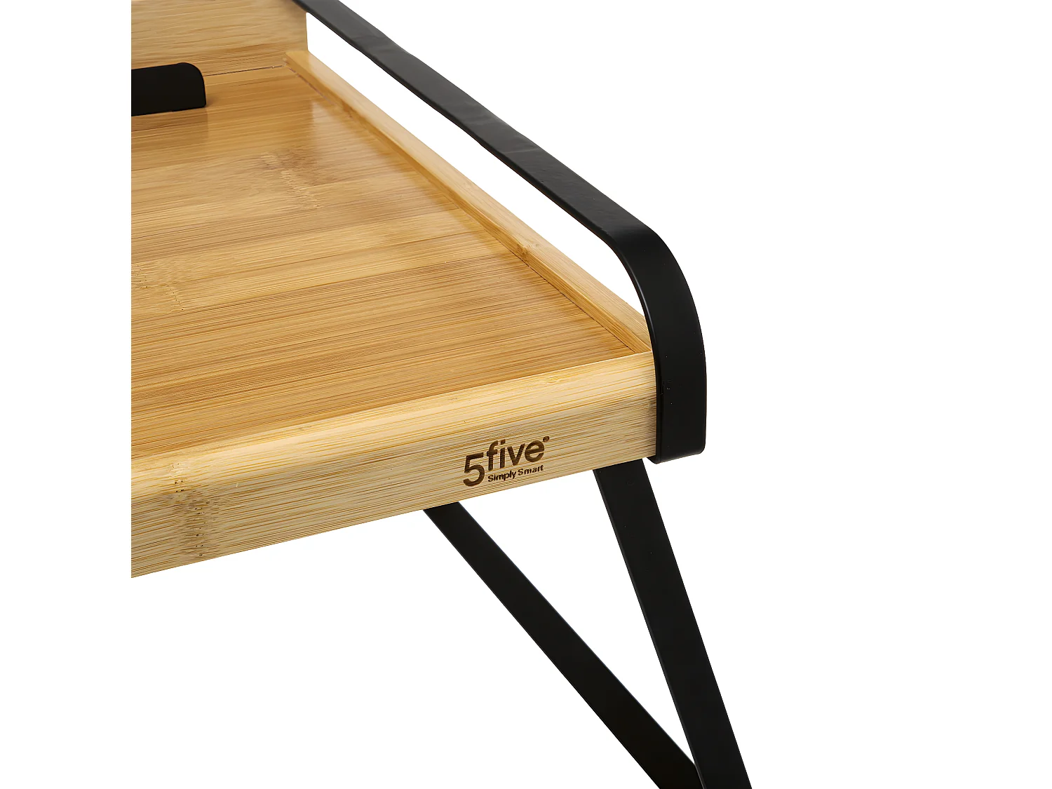 Plateau Petit-Déjeuner "Nera" 51cm Noir & Naturel