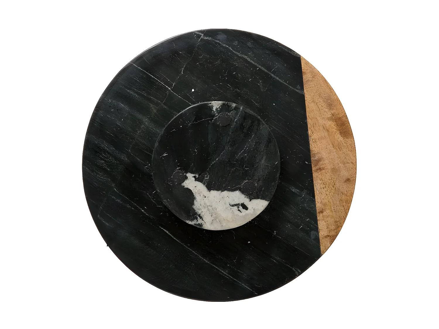 Plateau Tournant Design "Geom" 30cm Noir