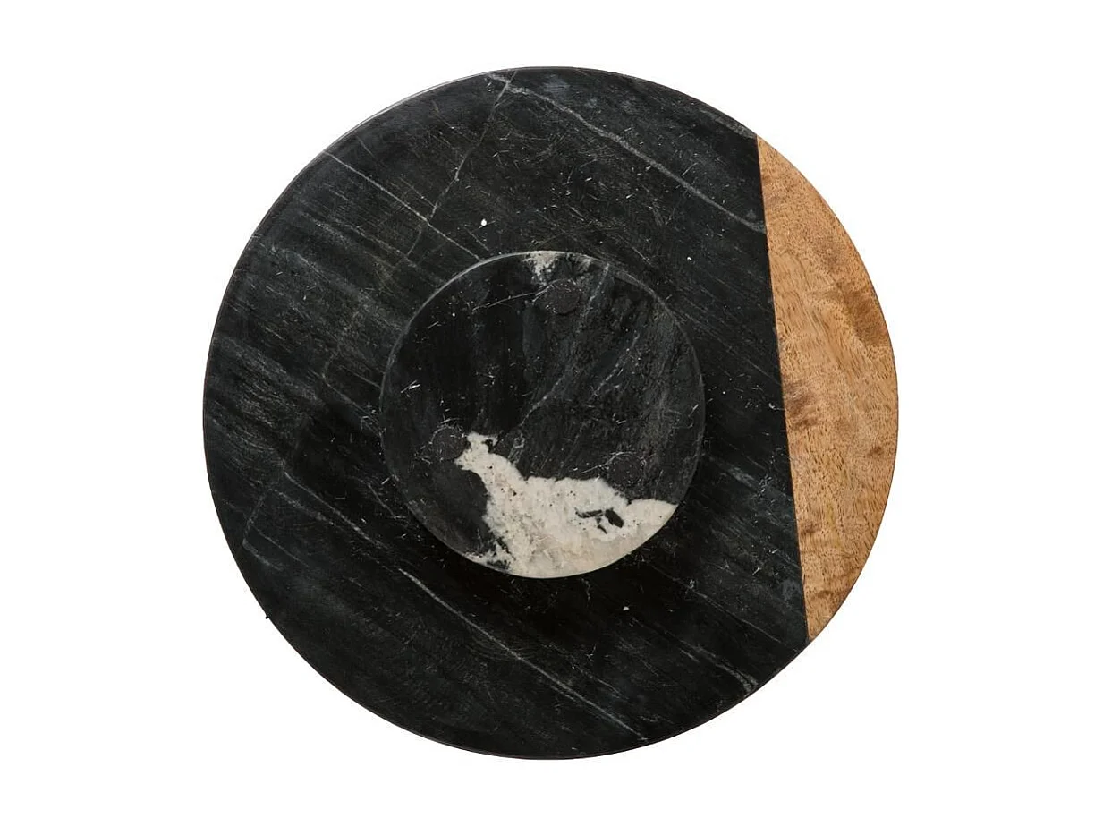 Plateau Tournant Design "Geom" 30cm Noir