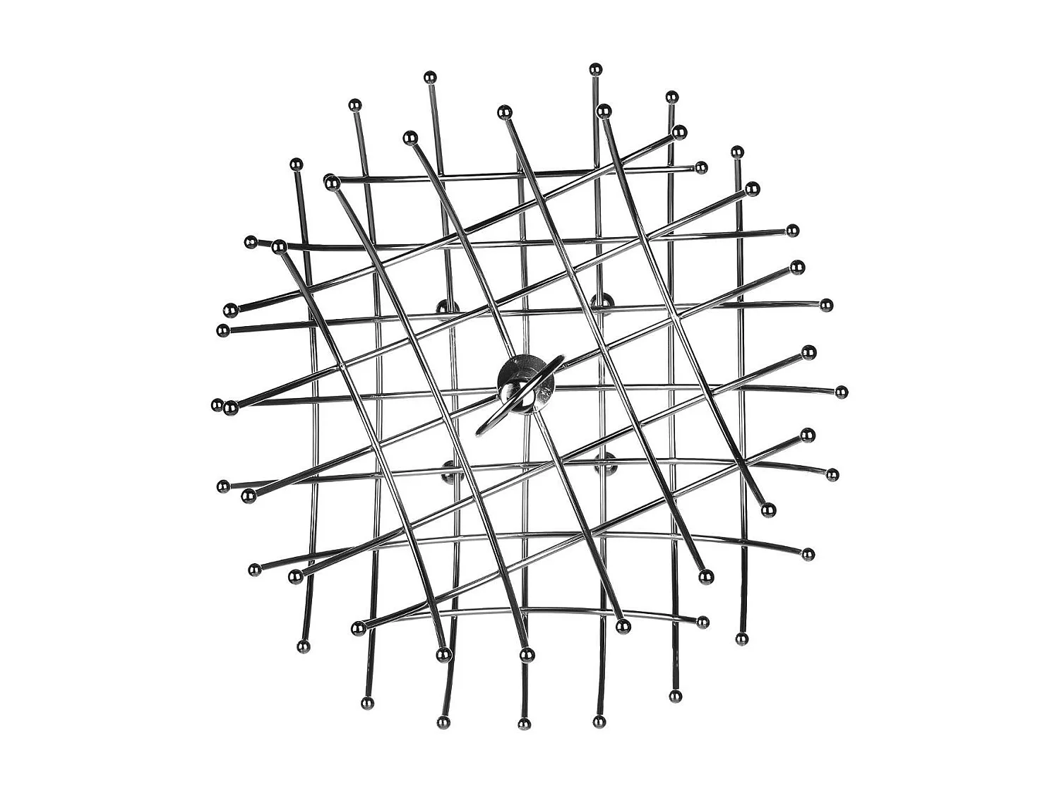 Corbeille à Fruits 2 Niveaux "Spirale" 40cm Argent