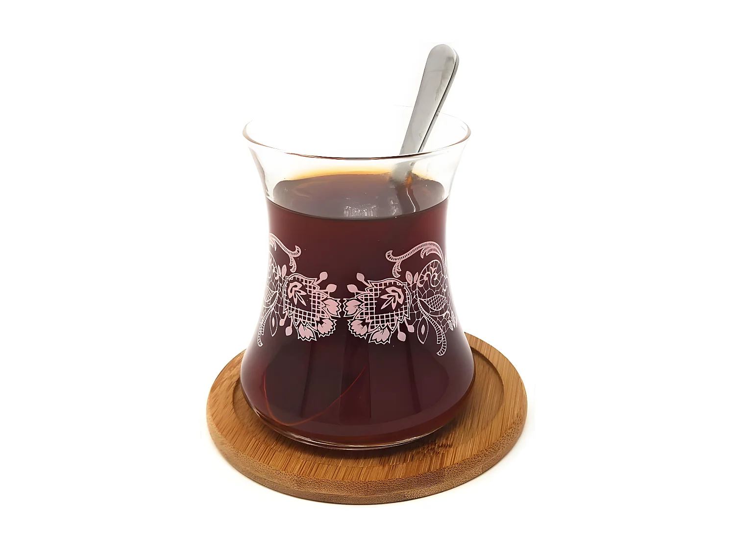 Set de 6 Dessous de Verre & Rack "Bambou" 11cm Naturel