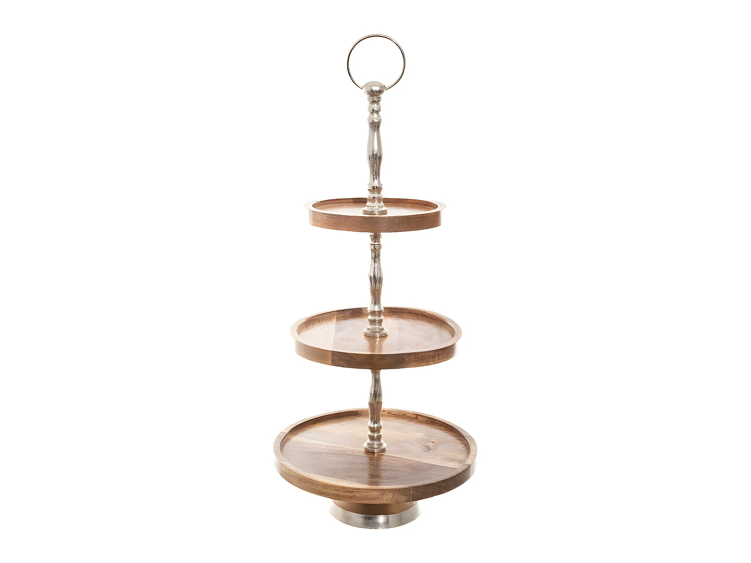 Serviteur 3 Niveaux "Bois" 62cm Naturel