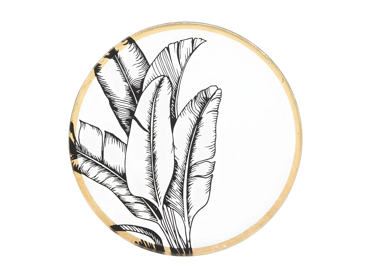 Lot de 4 Dessous de Verre "Natural Wild" 10cm Or