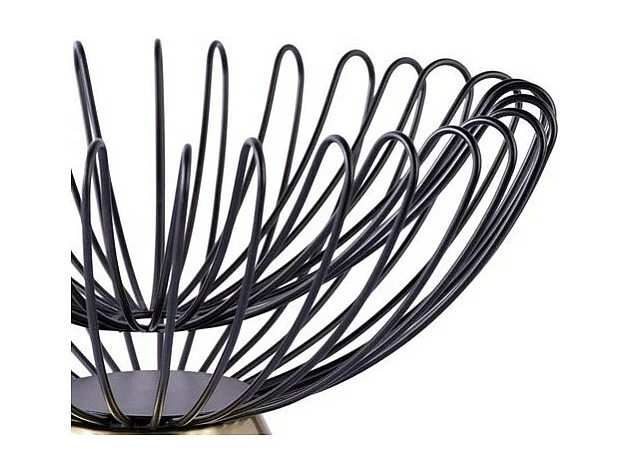 Corbeille à Fruits Déco "Malibu" 37cm Noir & Or