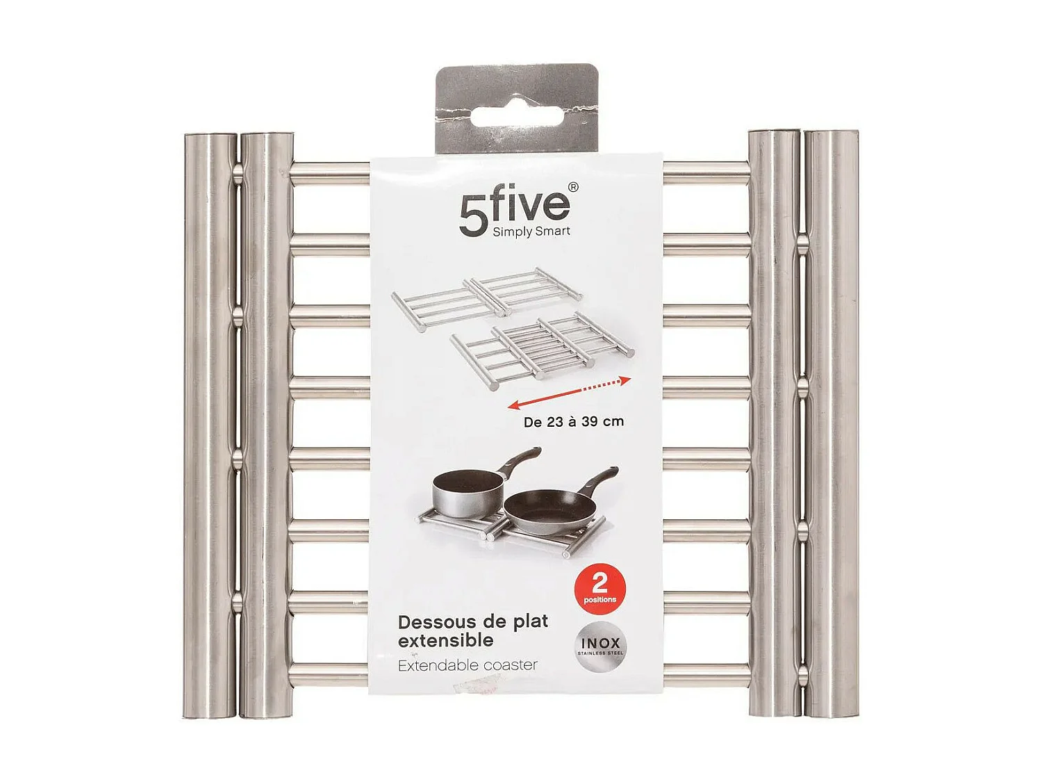 Dessous de Plat Extensible "Inox" 23cm Argent