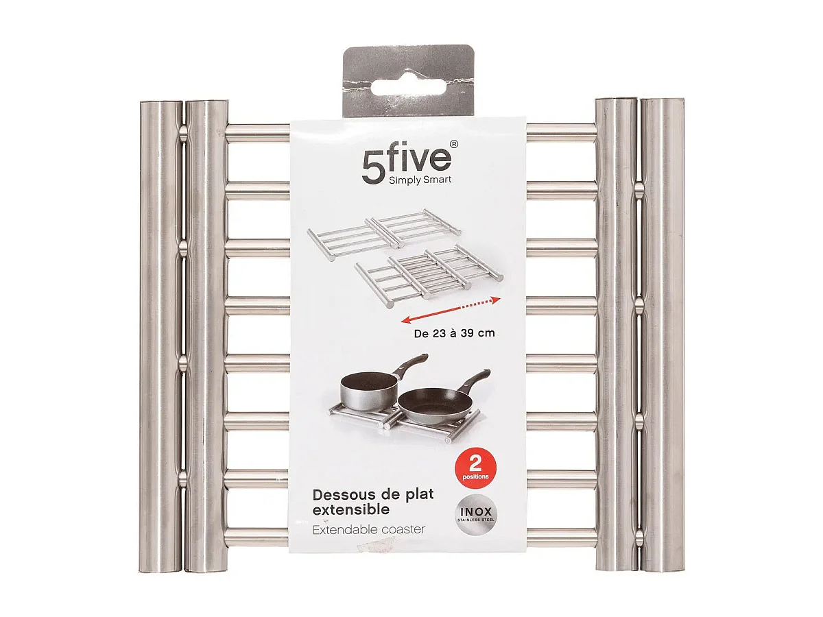 Dessous de Plat Extensible "Inox" 23cm Argent