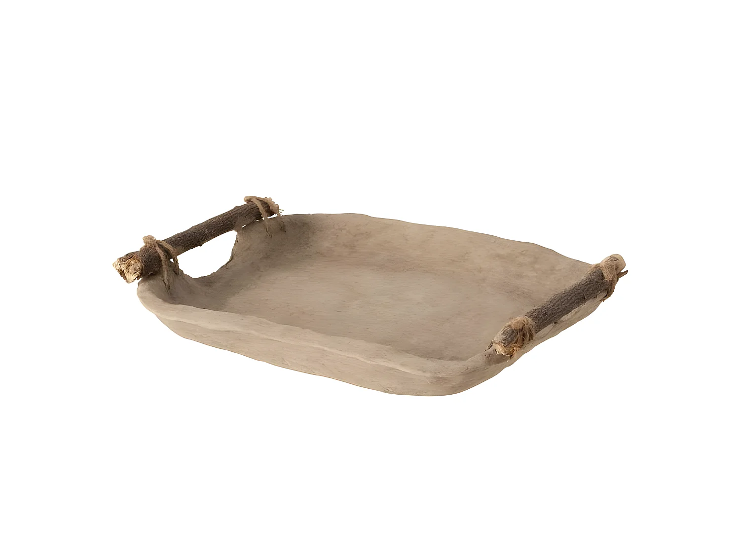 Plateau de Service "Papier Mâché" 30cm Naturel