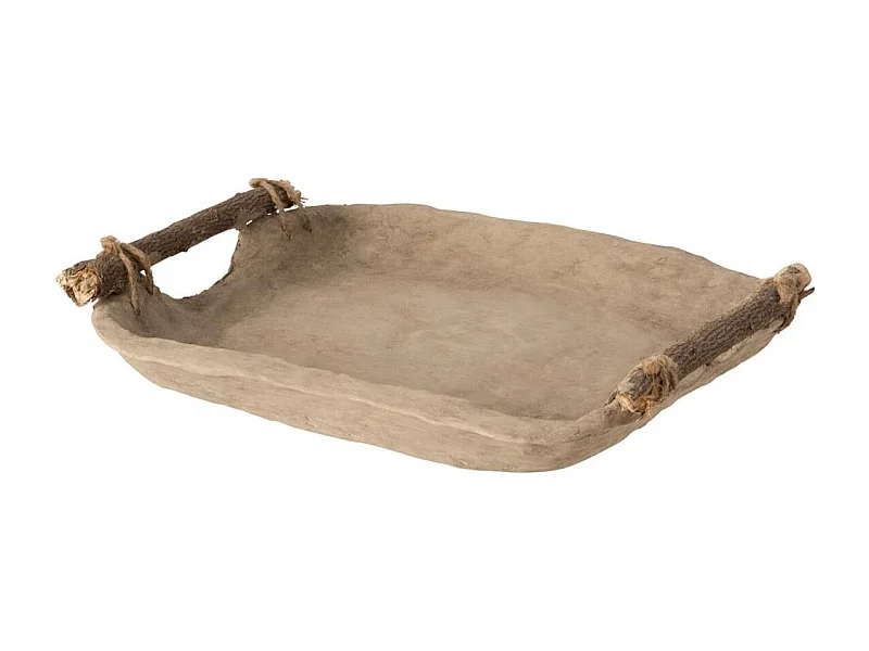 Plateau de Service "Papier Mâché" 30cm Naturel