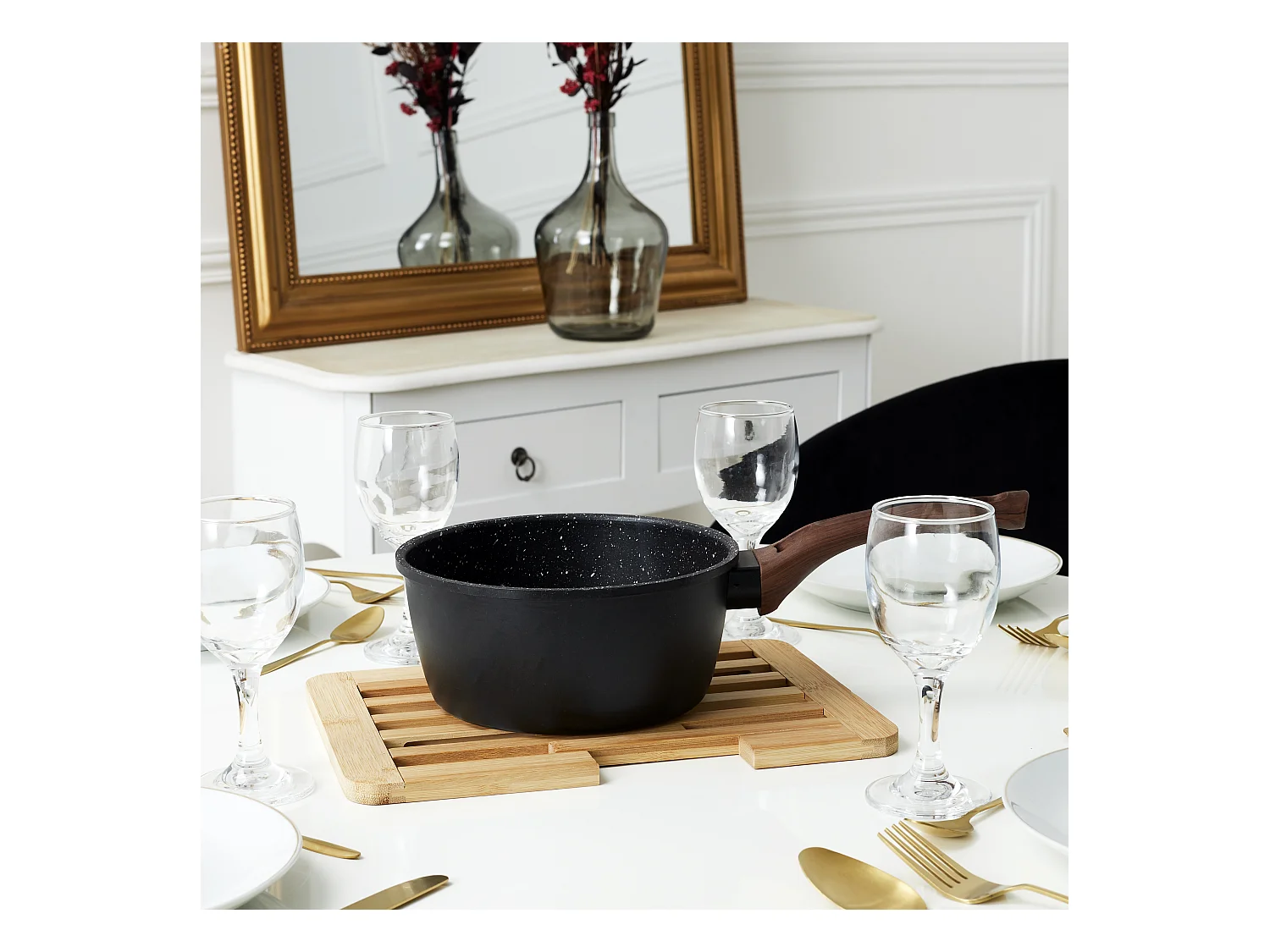 Dessous De Plat Extensible 20-30cm En Bambou Marron