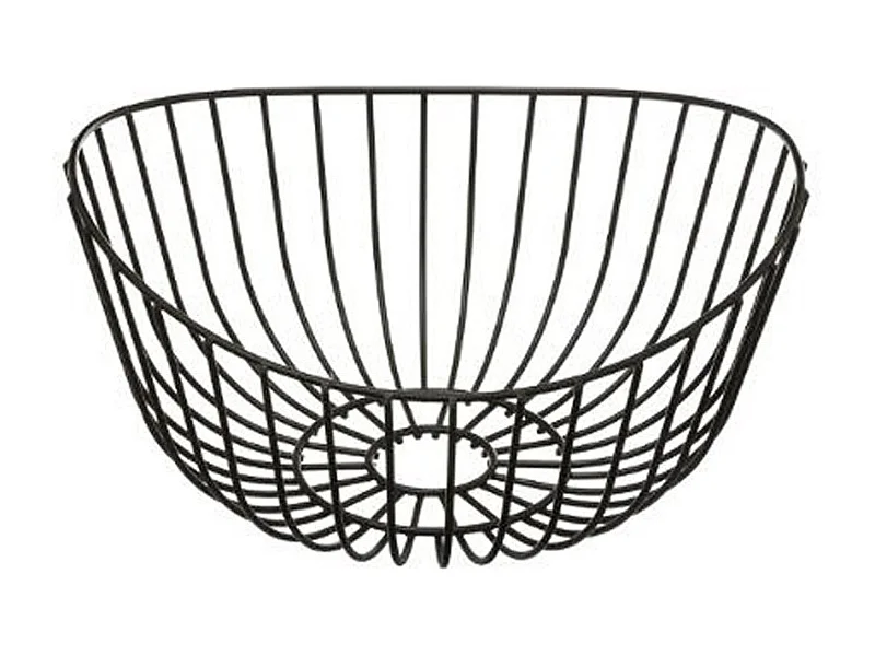 Corbeille à Fruits "Courbe" 27cm Noir