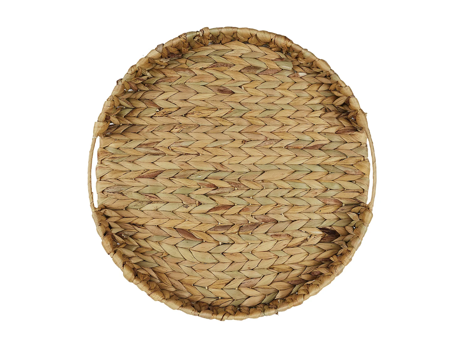 Plateau Tressage Naturel D40cm Marron