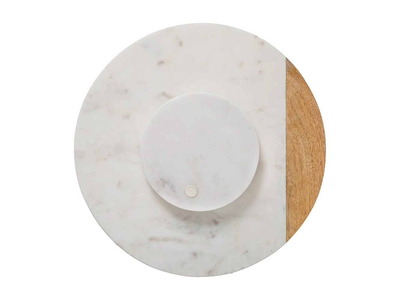 Plateau Tournant Design "Geom" 30cm Blanc