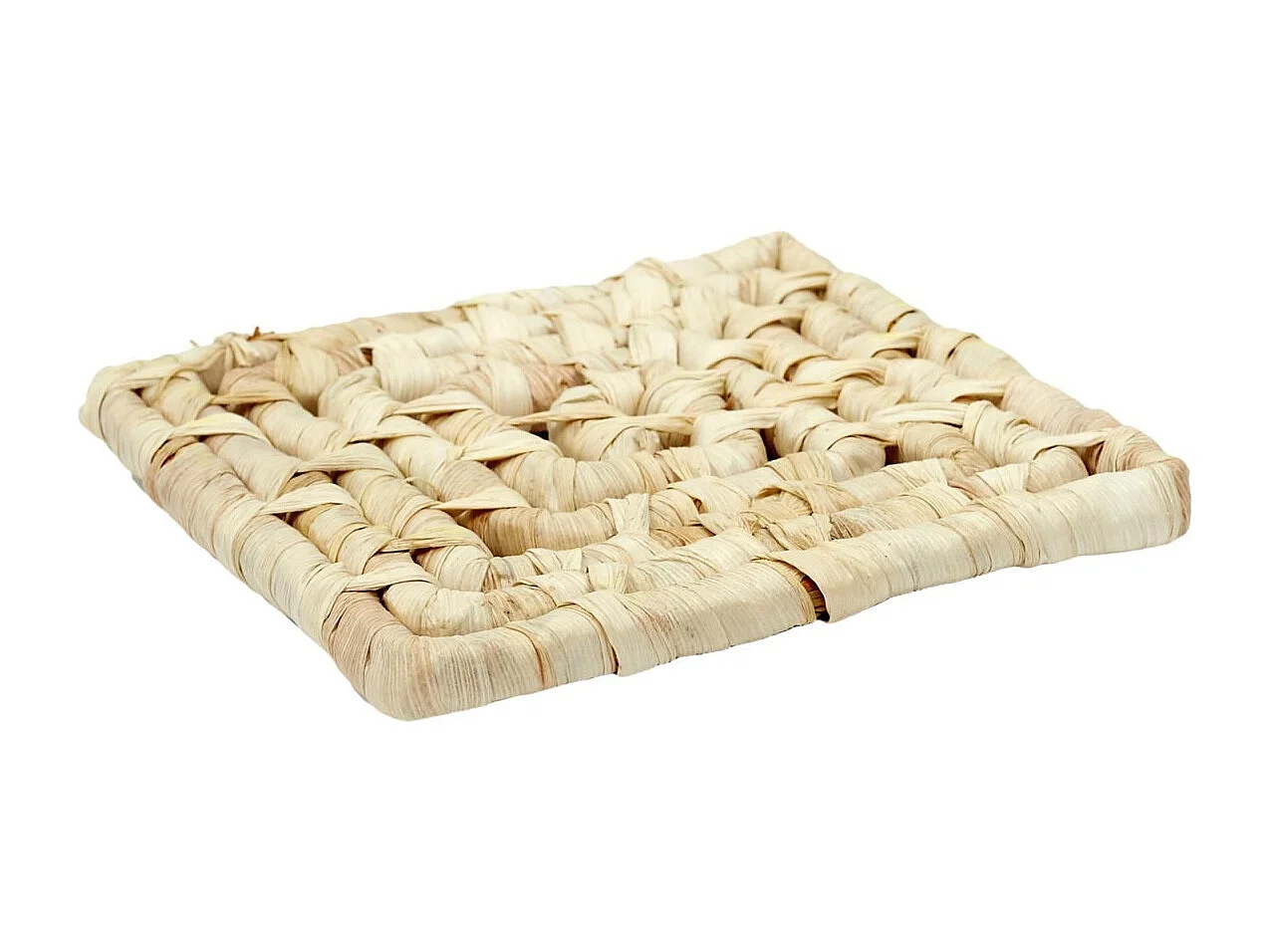 Dessous de Plat Carré "Tressé" 15cm Beige