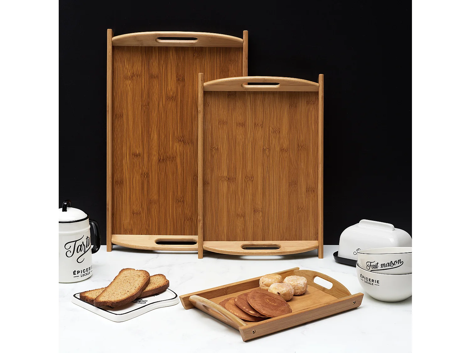 Plateau Bambou X3 Marron