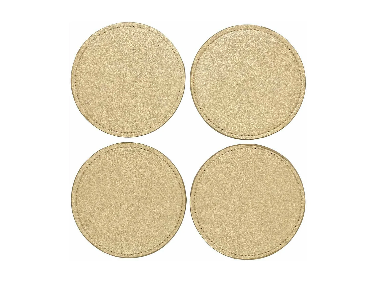 Lot de 4 Dessous de Verre Design "Lilo" 10cm Or