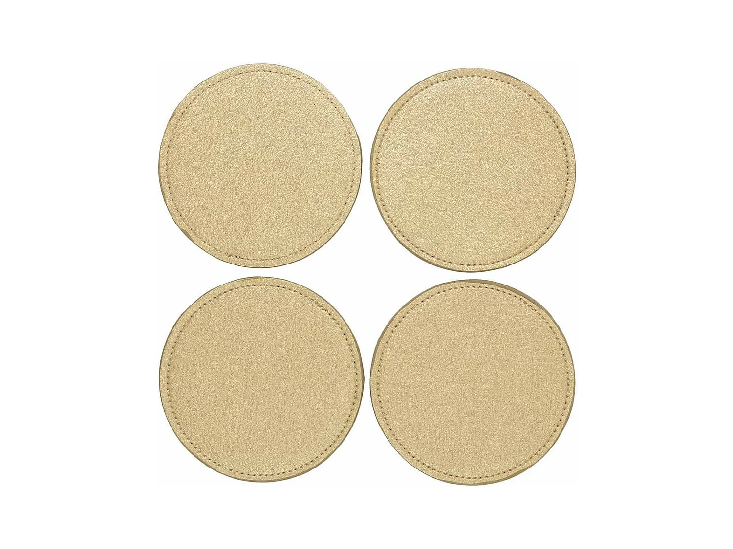 Lot de 4 Dessous de Verre Design "Lilo" 10cm Or