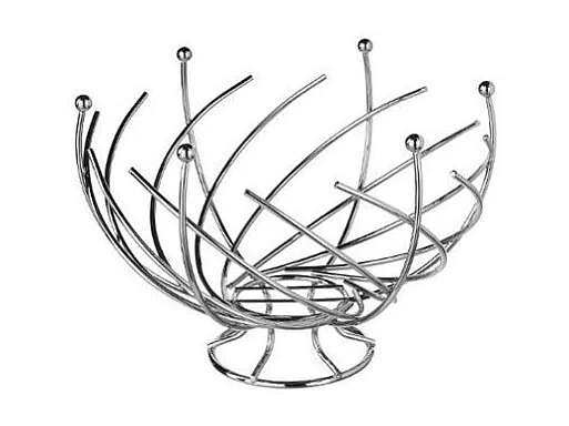 Corbeille à Fruits en Métal "Spirale" 30cm Argent