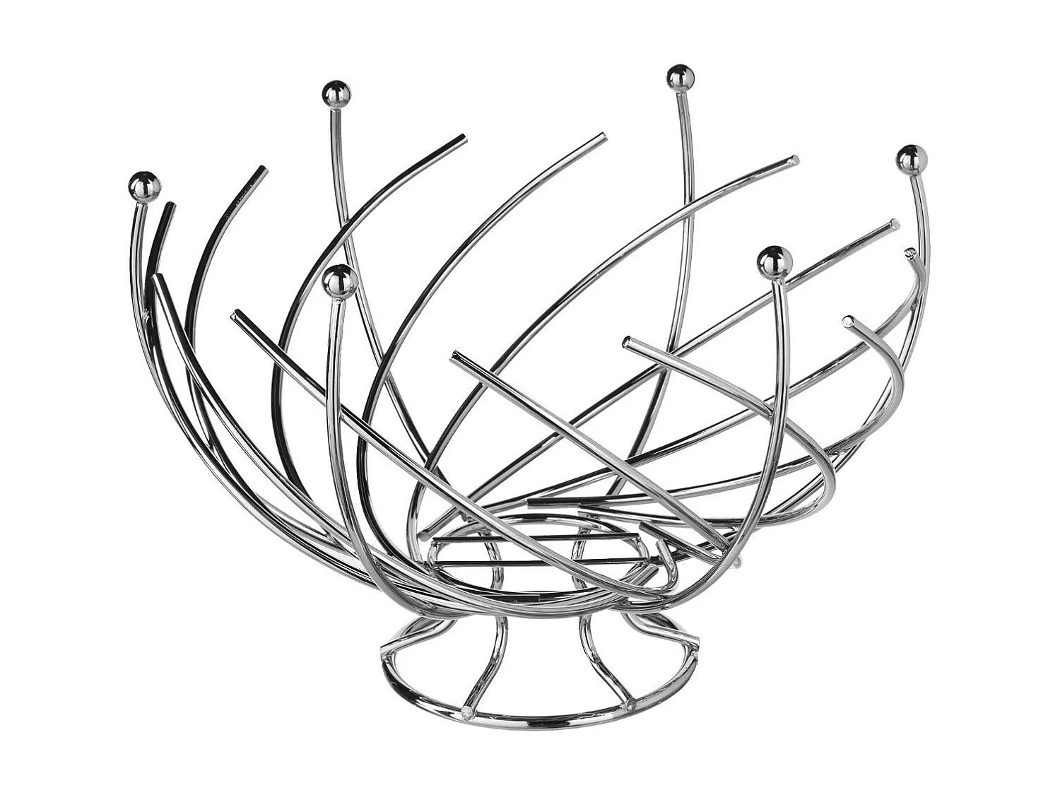Corbeille à Fruits en Métal "Spirale" 30cm Argent