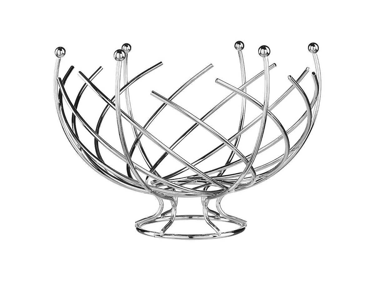 Corbeille à Fruits en Métal "Spirale" 30cm Argent