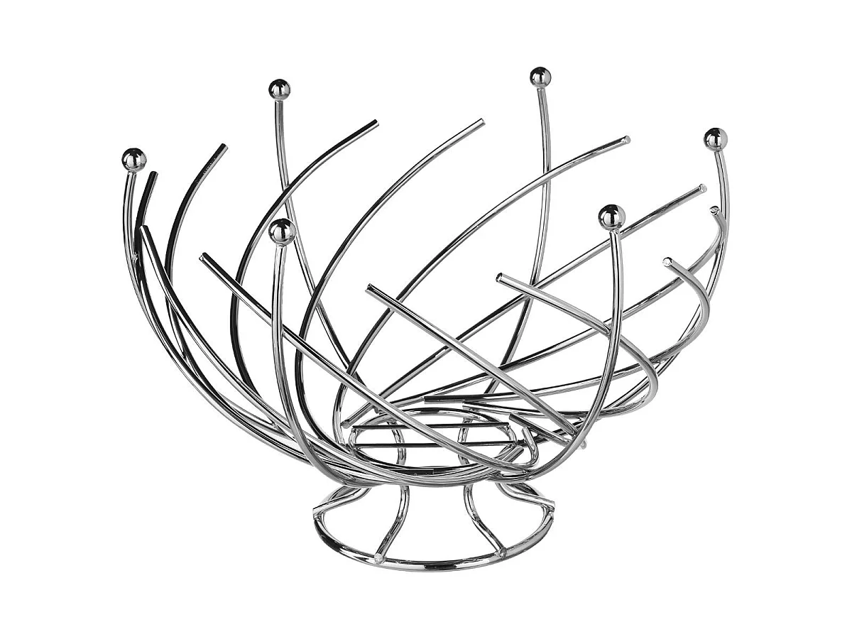 Corbeille à Fruits en Métal "Spirale" 30cm Argent