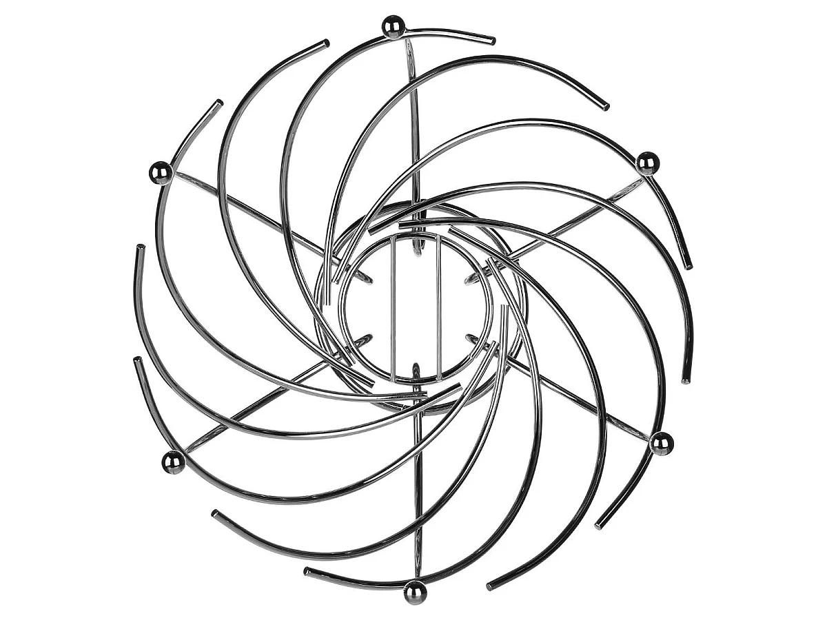 Corbeille à Fruits en Métal "Spirale" 30cm Argent