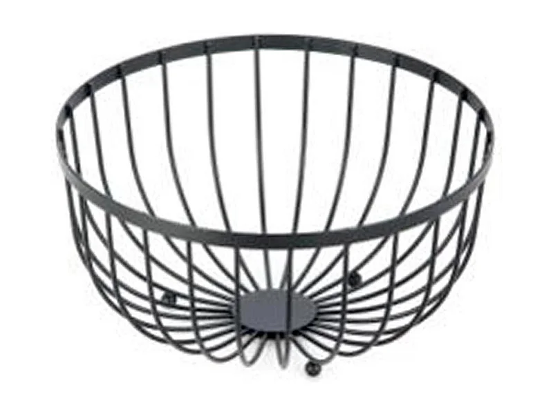 Corbeille à Fruits Design "Filaire" 24cm Noir