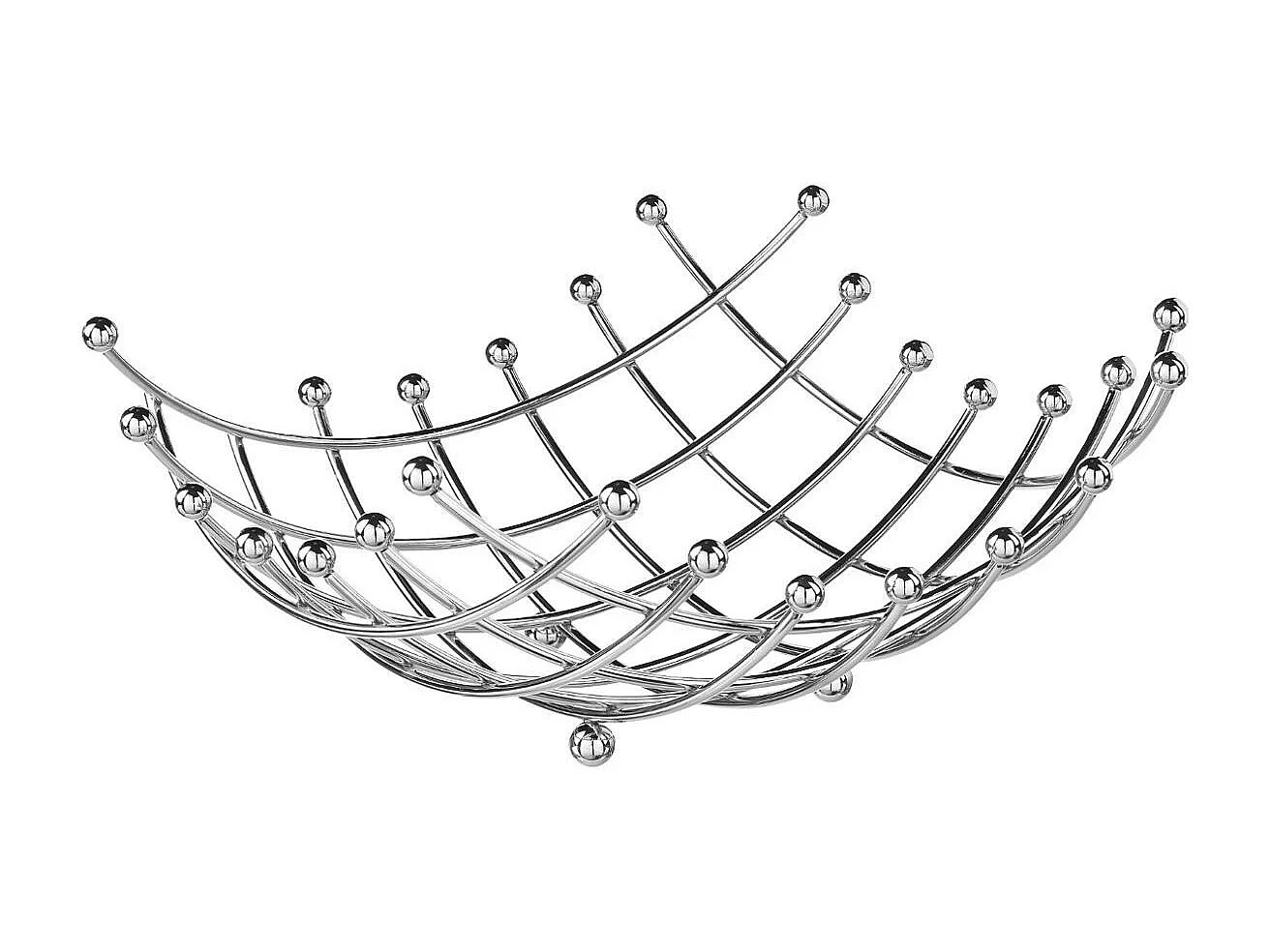 Corbeille à Fruits en Métal "Spirale" 31cm Argent