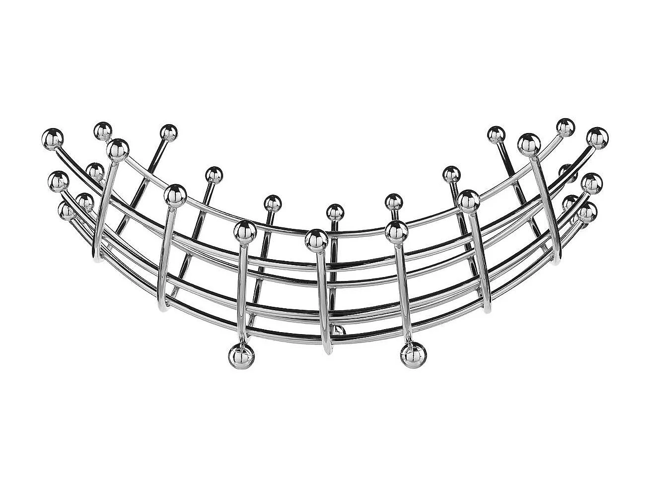 Corbeille à Fruits en Métal "Spirale" 31cm Argent