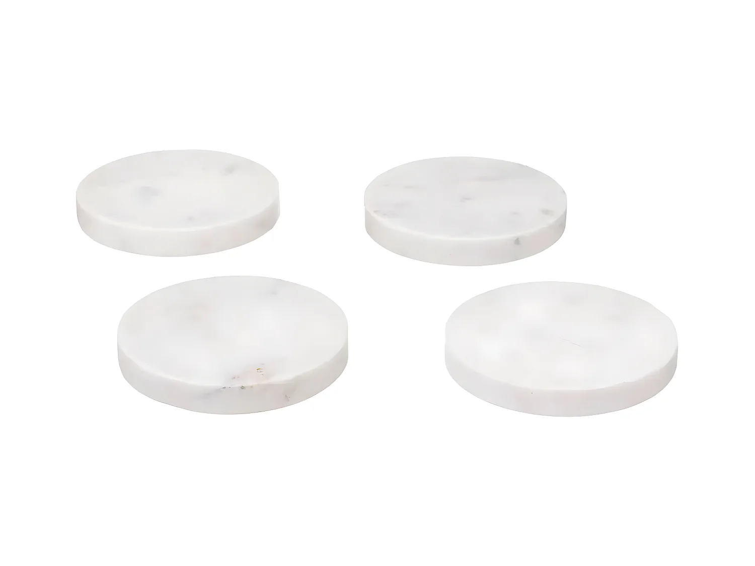 Lot de 4 Dessous de Verre "Sublima" 10cm Blanc