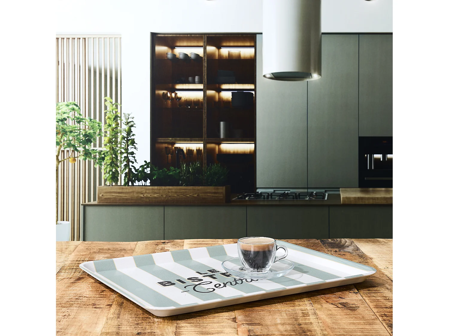 Plateau Rectangulaire - HOME DECO FACTORY - Noir et Blanc - 42 x 30 cm
