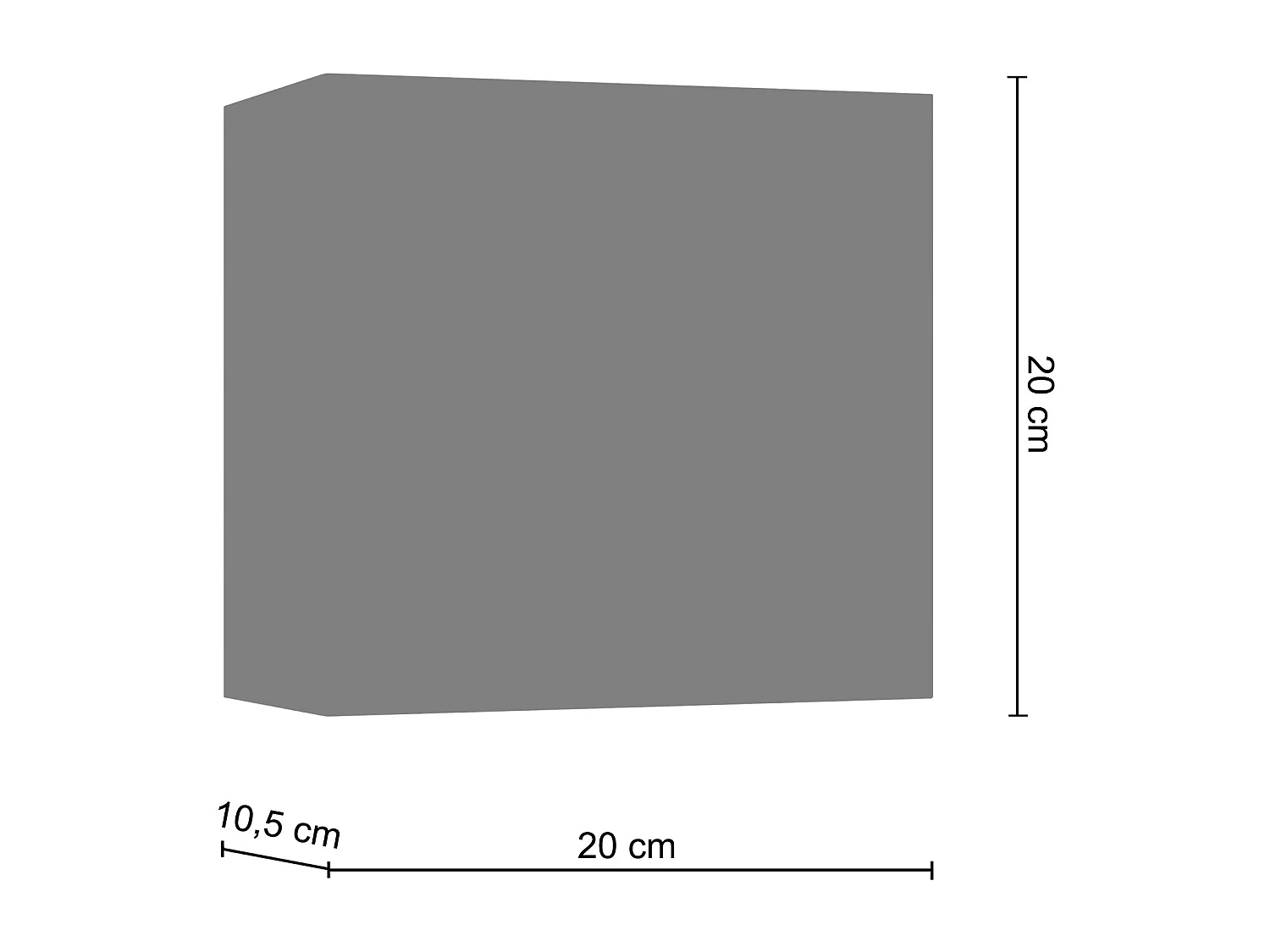 Aplique TOSEL ,metal,Gris ,A10,5xD20xP20cm