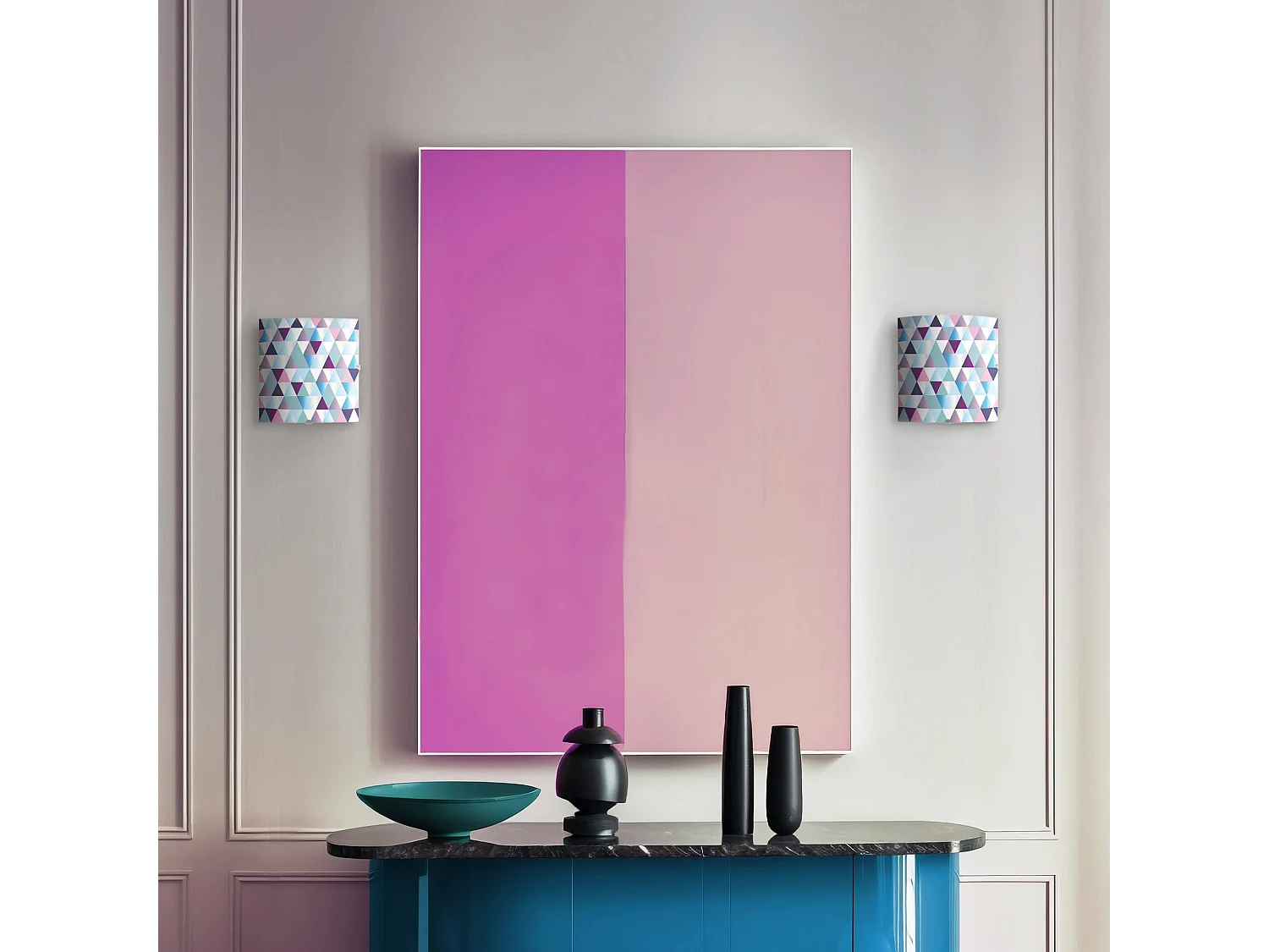 Applique TOSEL ,verre,Beige ,H10xD 30x P 30cm