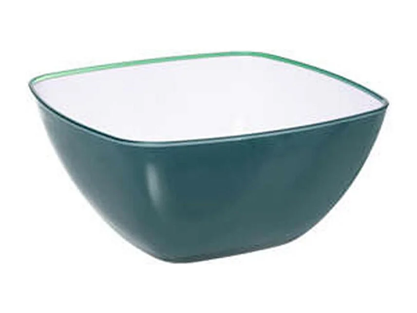 Saladier Carré Réutilisable "Square" 24cm Bleu Pétrole