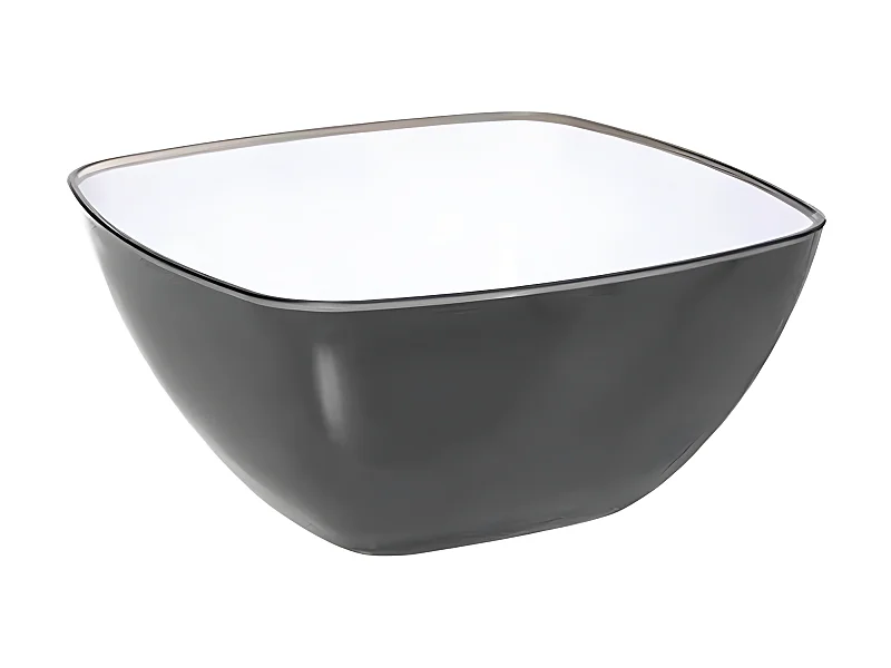 Saladier Carré Réutilisable "Square" 24cm Gris Charbon