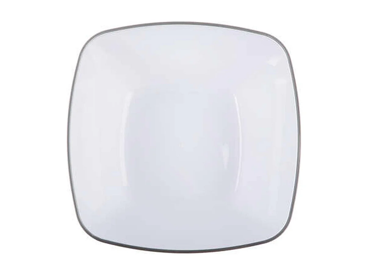 Saladier Carré Réutilisable "Square" 24cm Gris Charbon