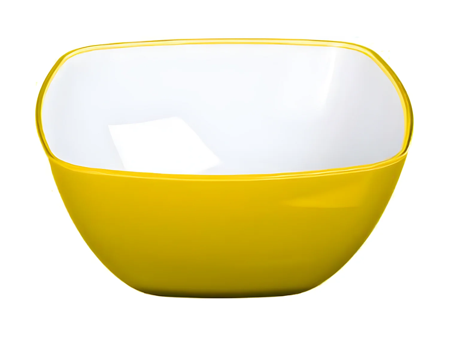 Saladier Carré Réutilisable "Square" 19cm Moutarde