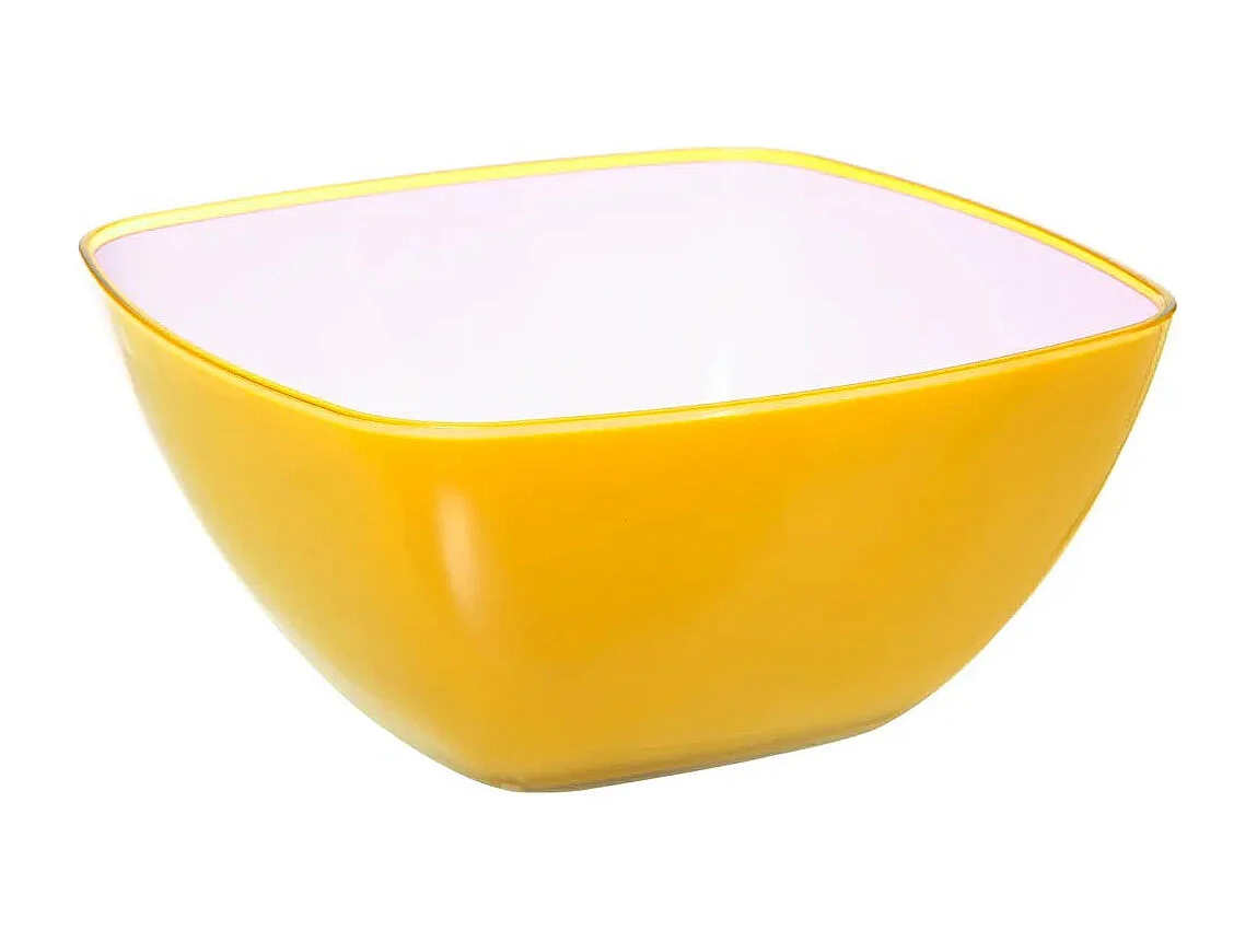 Saladier Carré Réutilisable "Square" 19cm Moutarde