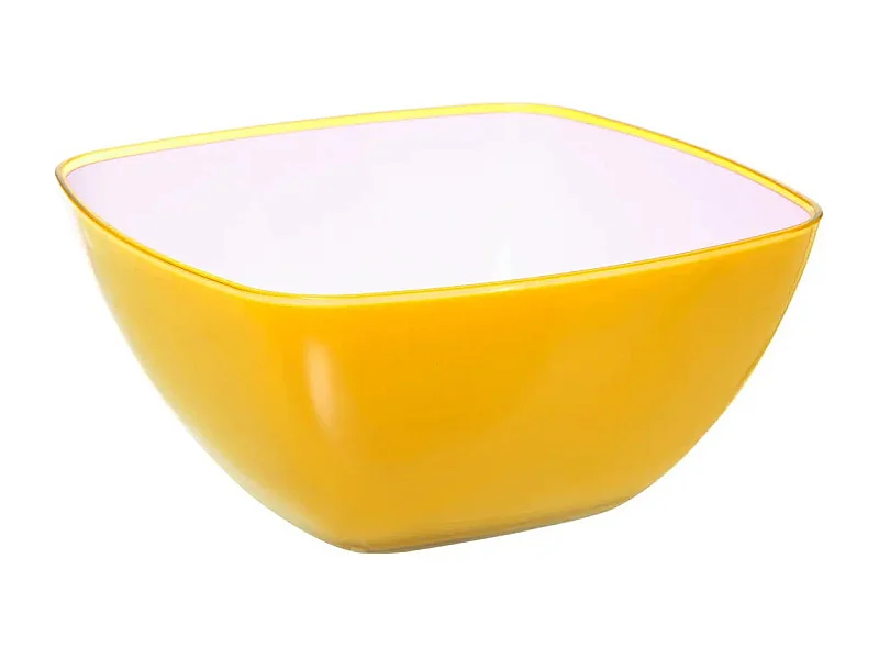 Saladier Carré Réutilisable "Square" 19cm Moutarde