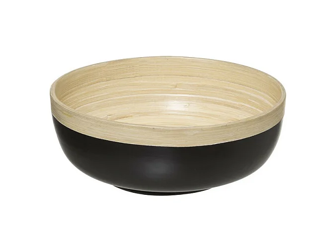 Saladier Rond Bambou "Modern" 20cm Charbon