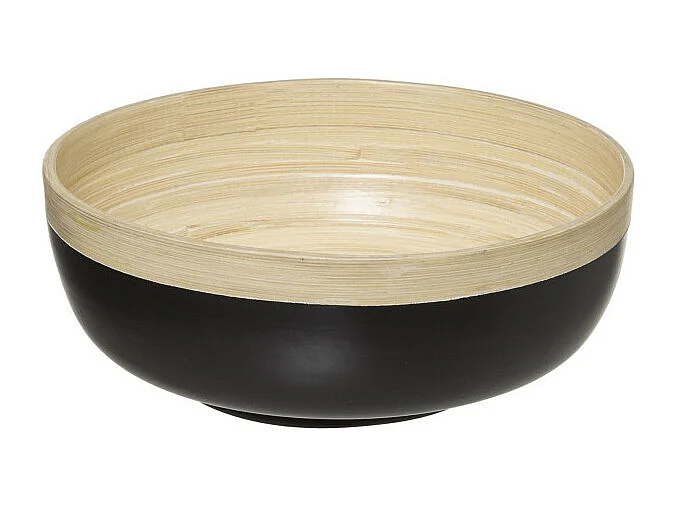 Saladier Rond Bambou "Modern" 20cm Charbon