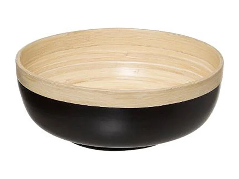 Saladier Rond Bambou "Modern" 20cm Charbon