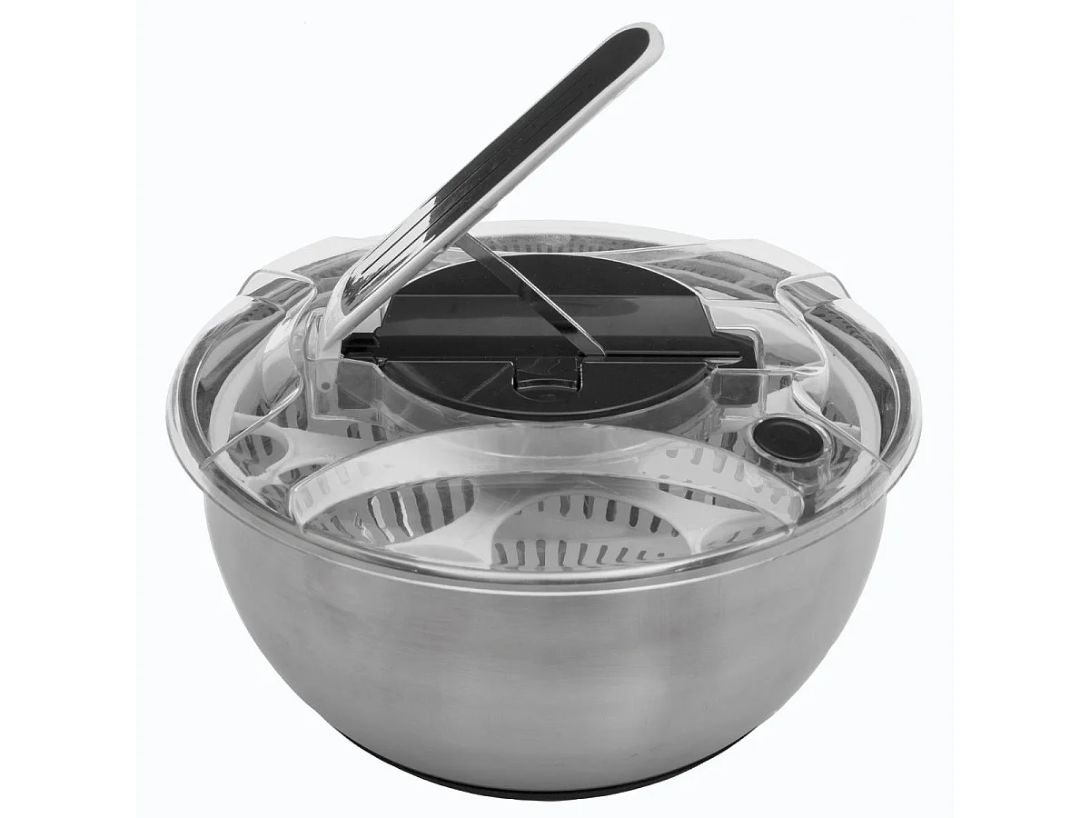 Essoreuse à Salade en Inox "Levier" 3,5L Argent