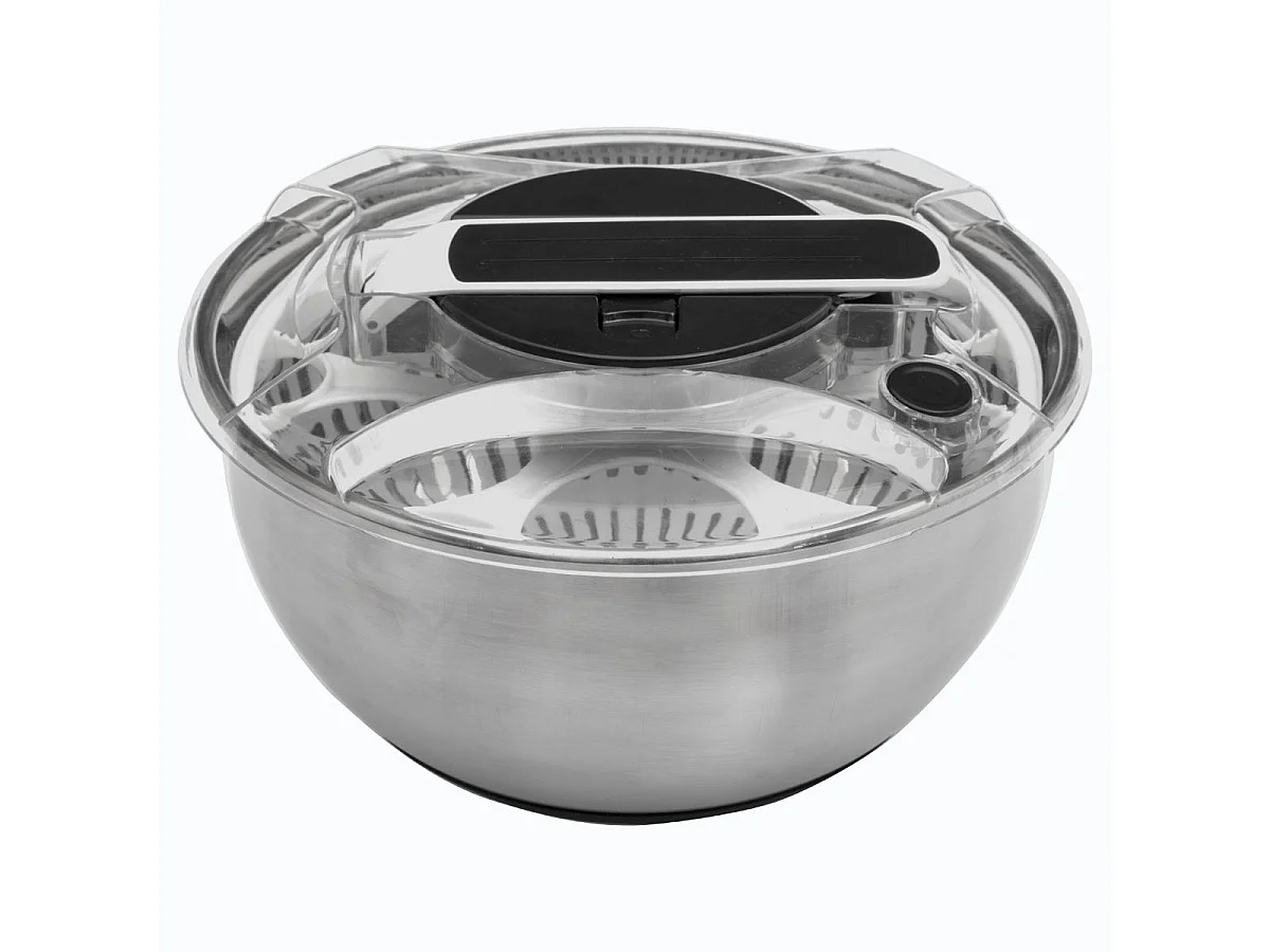 Essoreuse à Salade en Inox "Levier" 3,5L Argent