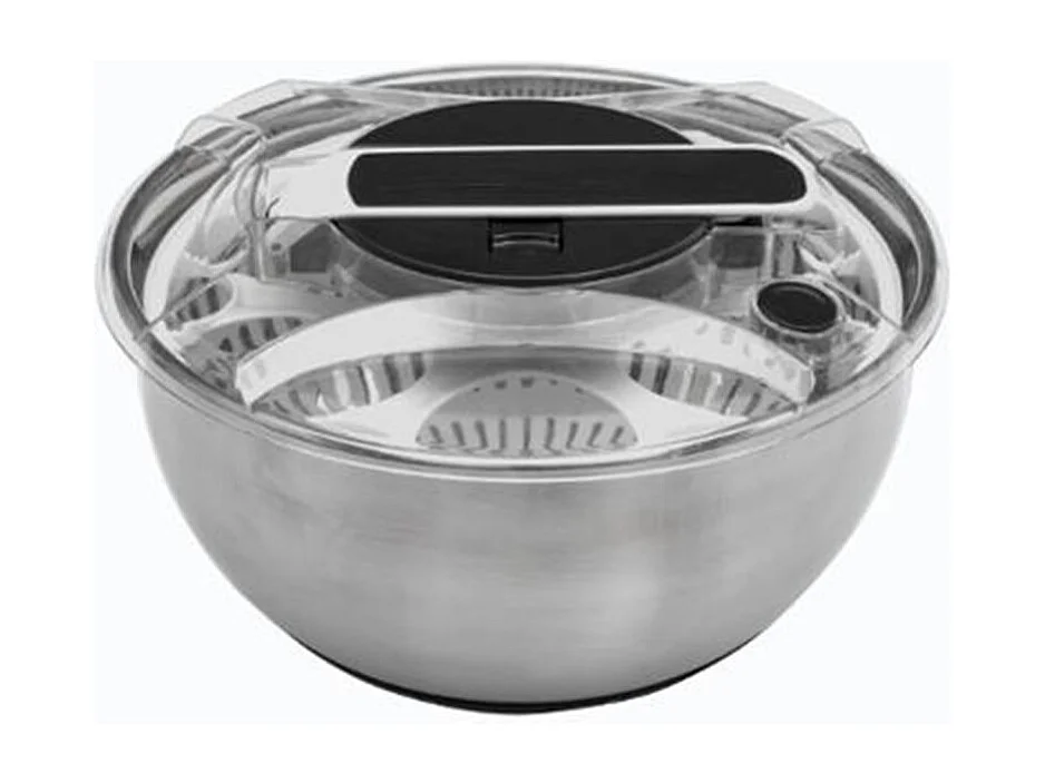 Essoreuse à Salade en Inox "Levier" 3,5L Argent