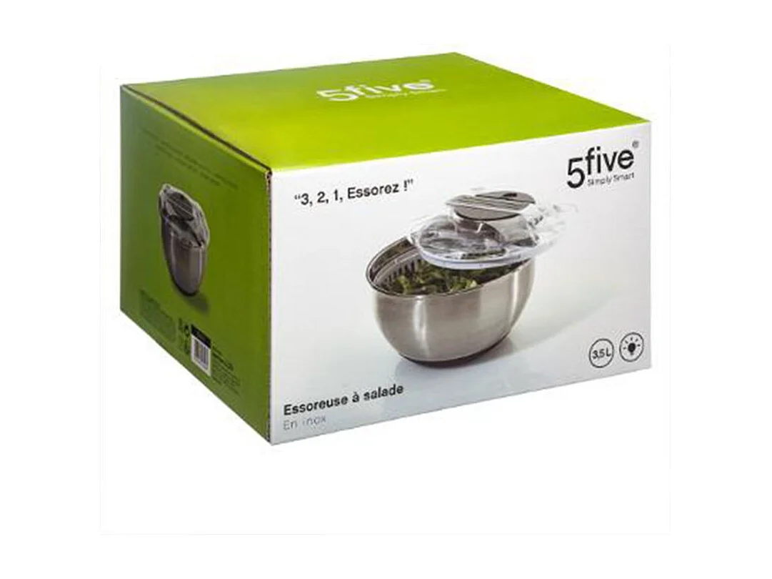 Essoreuse à Salade en Inox "Levier" 3,5L Argent