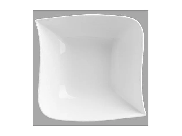 Saladier Carré "Vague" 24cm Blanc