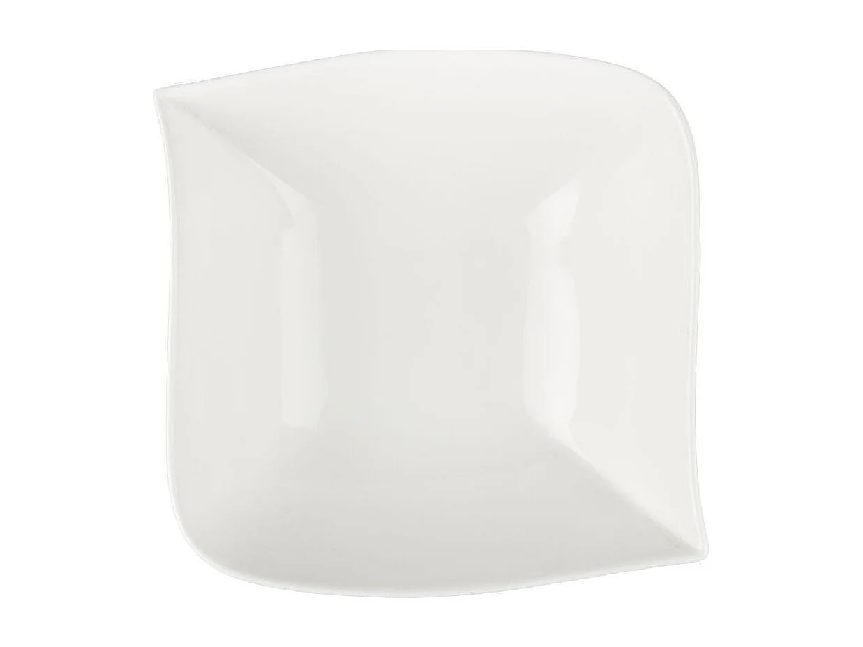 Saladier Carré "Vague" 24cm Blanc