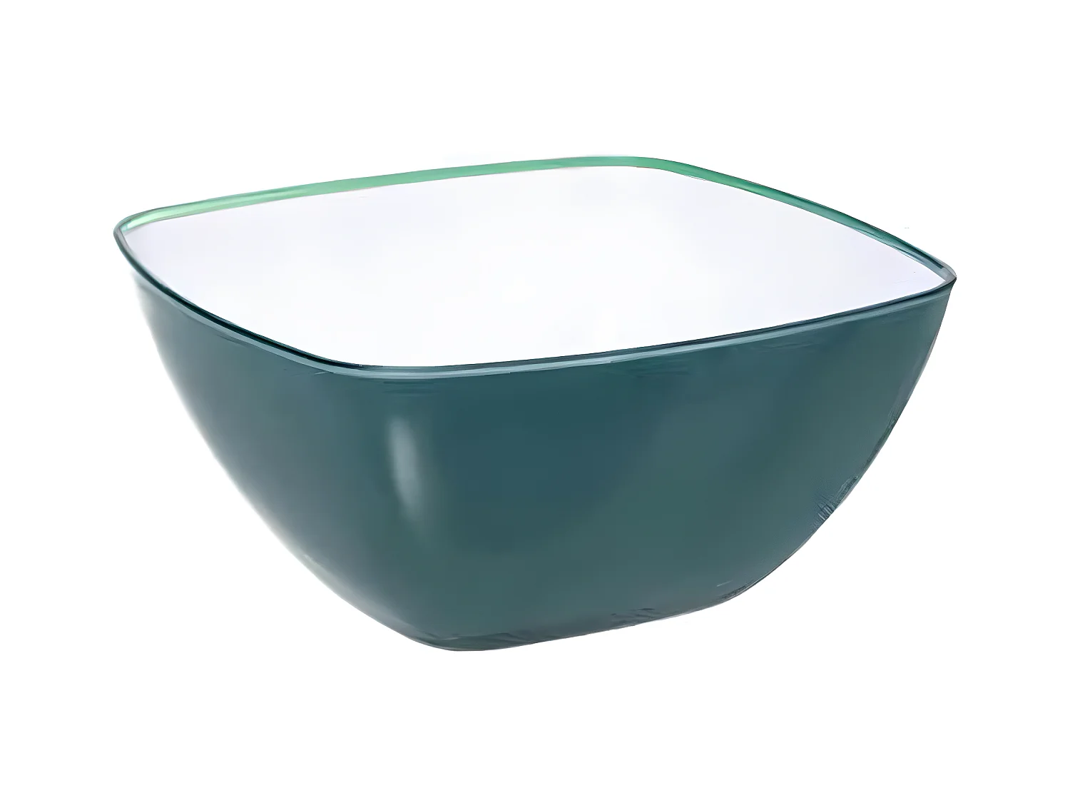 Saladier Carré Réutilisable "Square" 19cm Bleu Pétrole